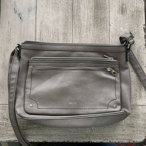 Relic gray crossbody bag.